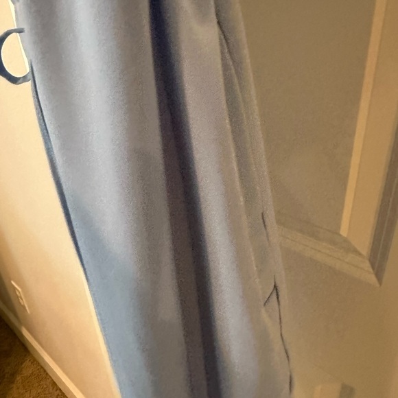 Light Blue double breasted Allegra K tie waist dress - Picture 5 of 6